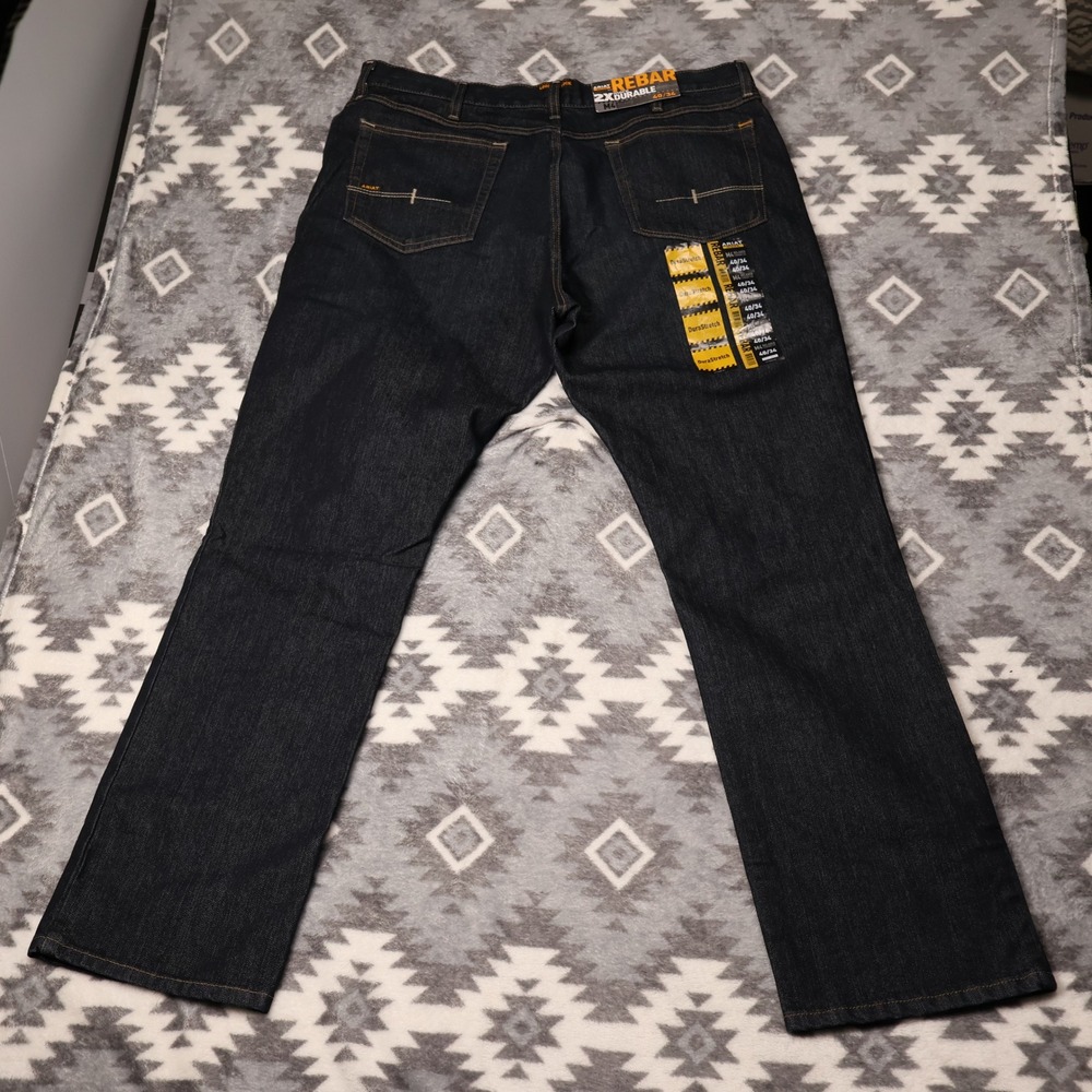 Ariat Rebar M4 Relaxed Straight Leg Jeans 40/34 DuraStretch Indigo 10027736